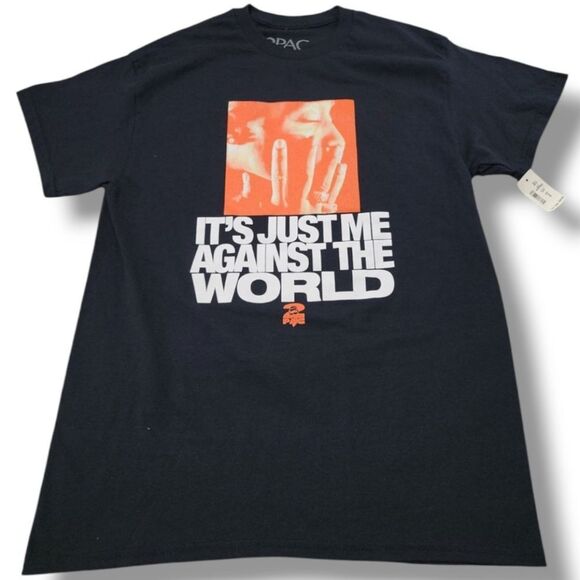 New 2Pac Shirt Size Small Tupac "It's Just Me Against The World" Graphic T-Shirt - Picture 1 of 7